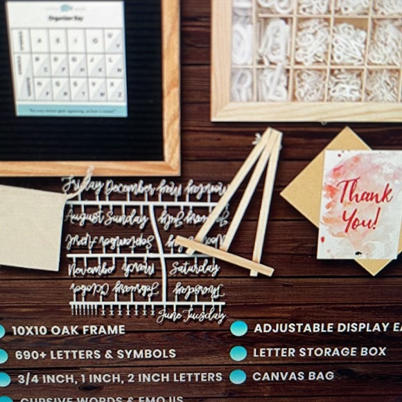 New Felt Letter Board 10x10 - Picture 2 of 5